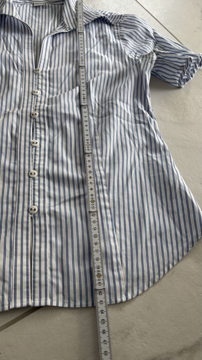 Eterna Camicette: Eterna Bluse 38 Weiss-Blau gestreift – Usato da Seengen venduto da sa_land 8