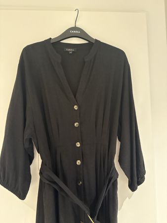 Caroll Paris Black Summer Dress, French Size 42, Like New!