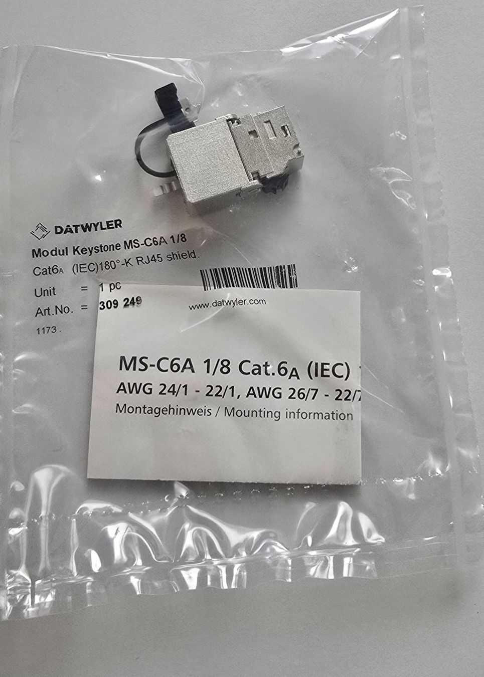 Sonstiges Zubehör: Dätwyler Module Keystone MS-C6A 1/8 10 stk. – Neu und originalverpackt aus Winterthur von cali77 2