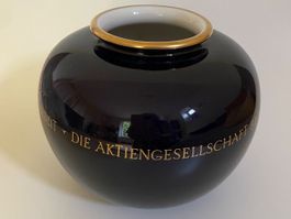 Vase Langenthal dunkelblau Brown Boveri & Cie AG Zuerich