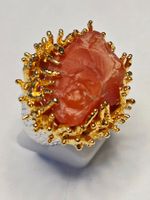 ungeschliffener Jaspis Fingerring
