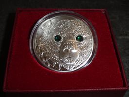 20 Euro Silbermünze BÄR mit Swarovsky Augen