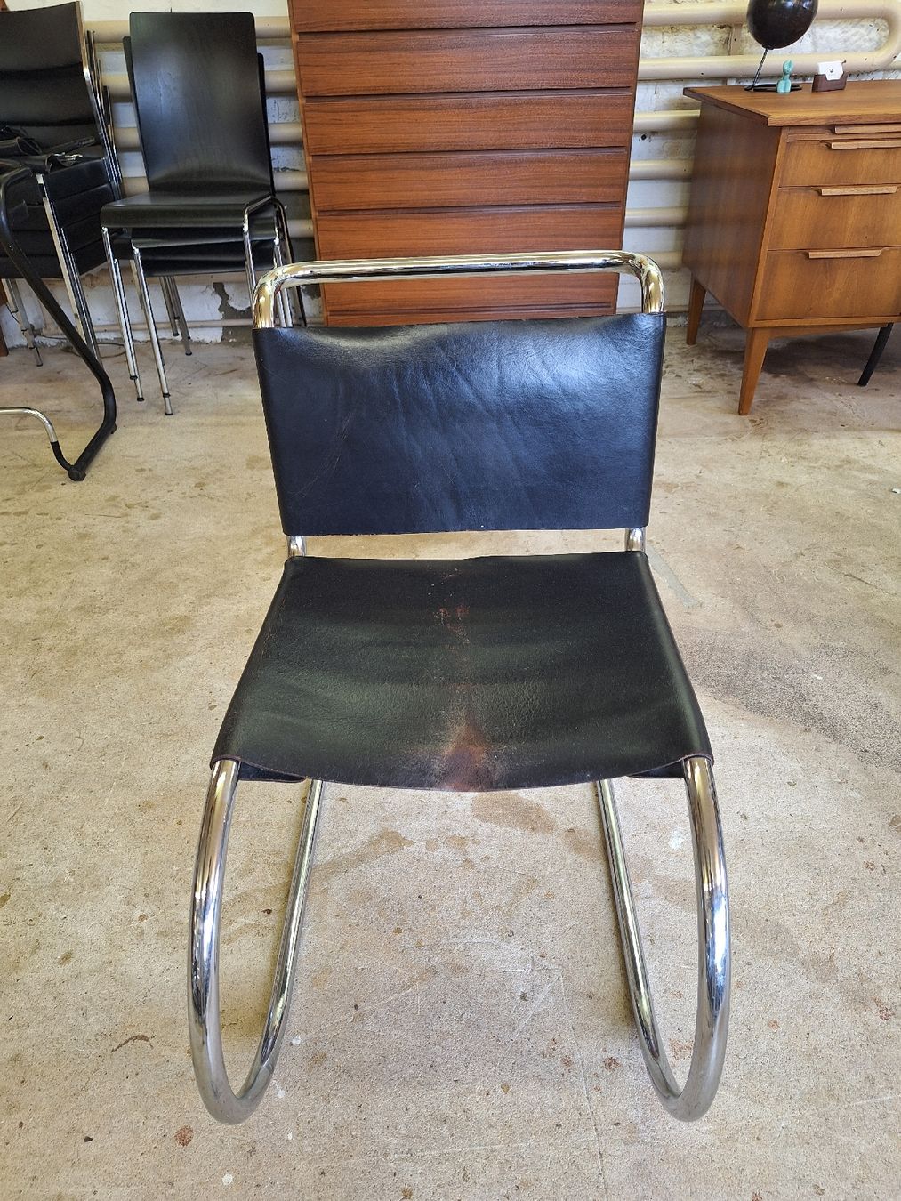 Sedie: Mies van der Rohe Freischwinger, Leder – Usato da Urtenen-Schönbühl venduto da Atelier21_bern 1