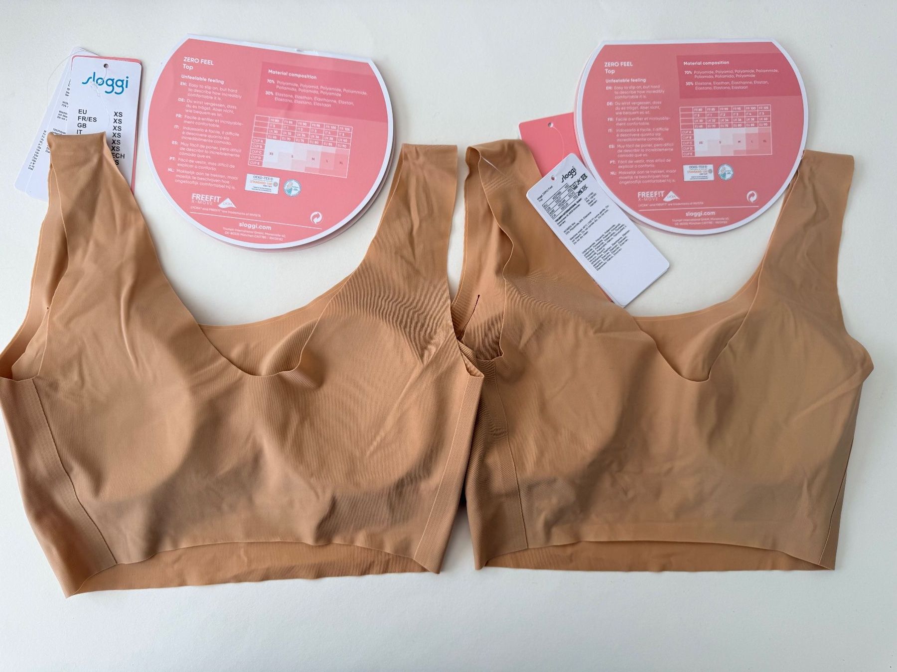 Sloggi Altra biancheria intima: SLOGGI, Top ZERO FEEL, Grösse XS, Farbe Hellbraun, 2 Stück – Nuovo e nell'imballaggio originale da Rudolfstetten venduto da gst_g7xl 1