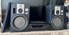 Technics SB-P90 Speakers and Yamaha Receiver Set