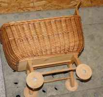 Puppen Weidenkorb Wagen  ohne Dach sollte m