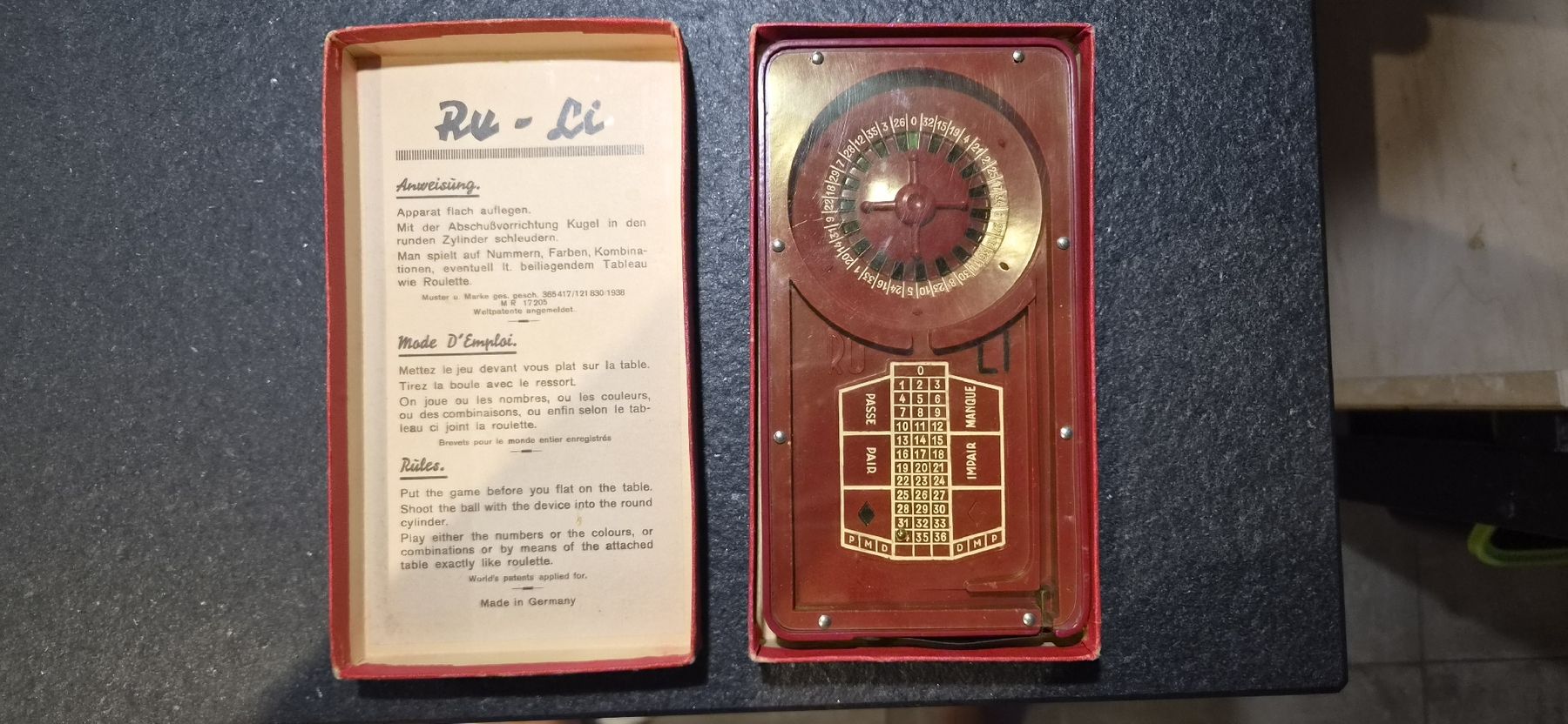 Franz Carl Weber Giochi: Mini Roulette 1936 – Usato da Châtel-St-Denis venduto da forgia