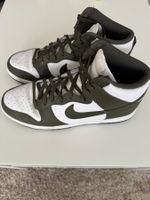 Nike Dunk High olive green white, Gr. 45