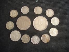 Diverse Schweizer Silbermünzen + 1 Gedenkmünze