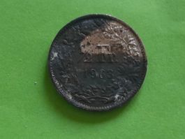 1/2 Franken 1963, aus Silber