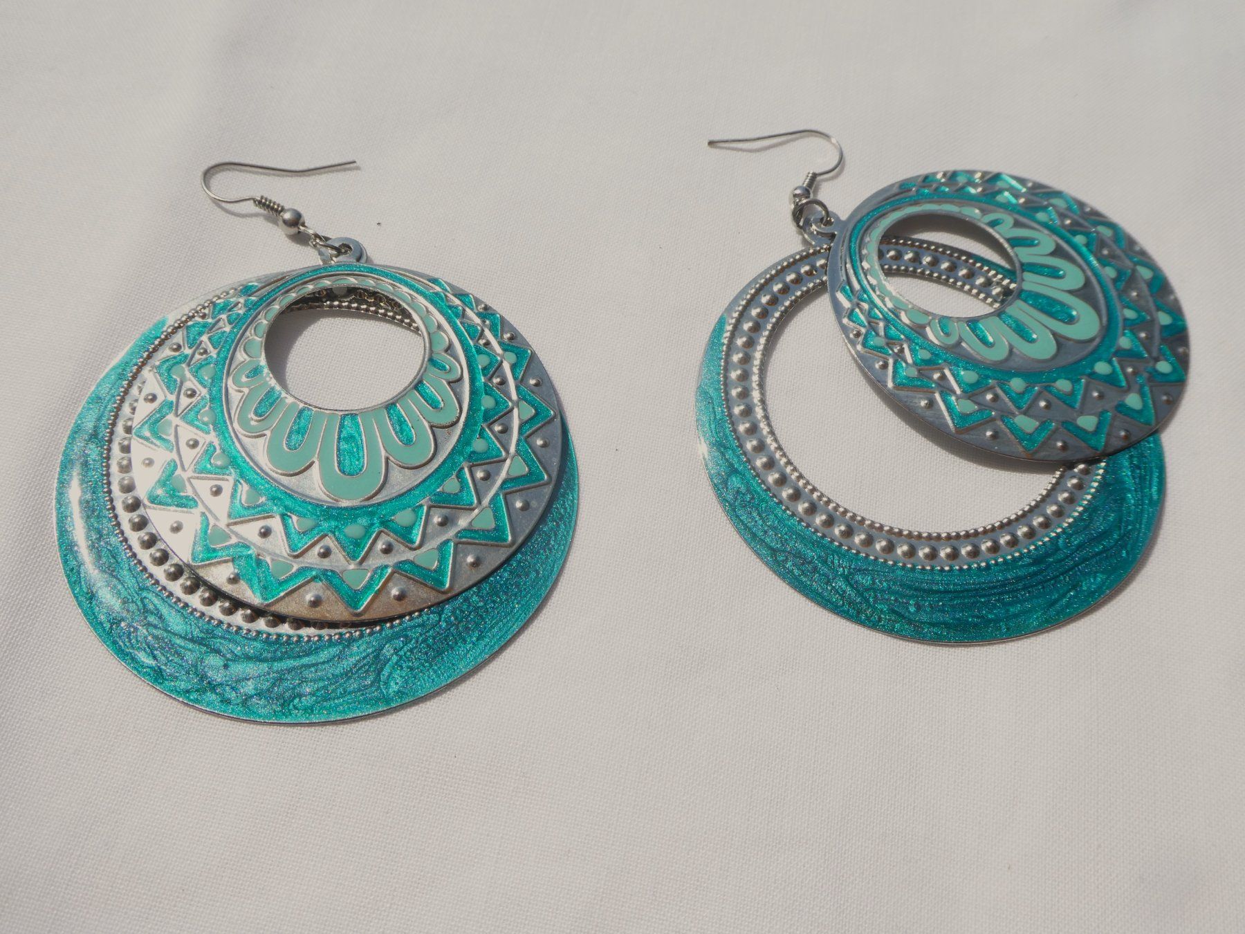 Boucles d'oreille: Grosse leichte Ohrhänger, Boho Style, Modeschmuck – Neuf (Voir description) à Gattikon par kaandooh 1