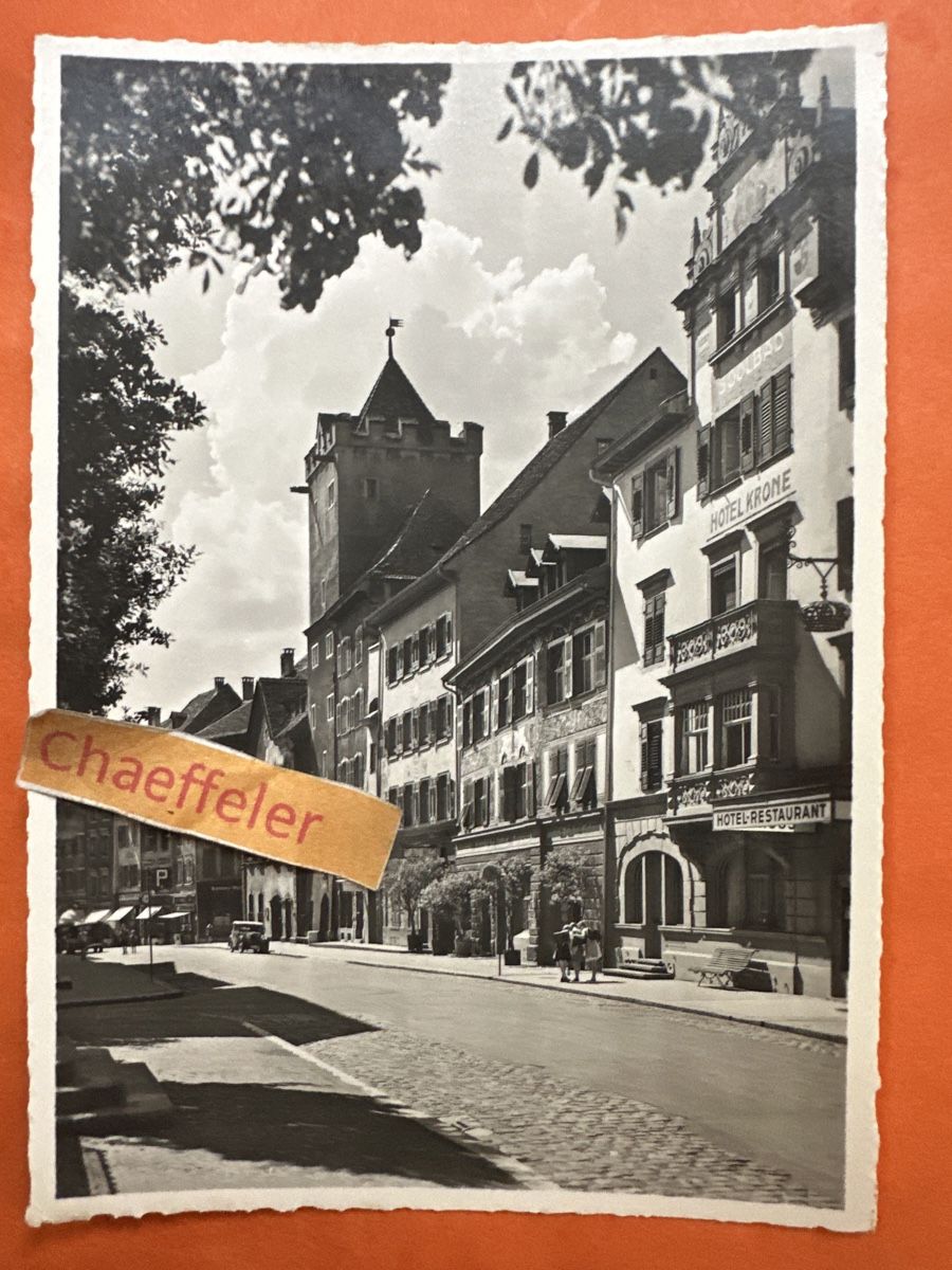 Cartoline postali:  Rheinfelden,Marktgasse mit Rathaus  – Usato da Zürich venduto da Chaeffeler
