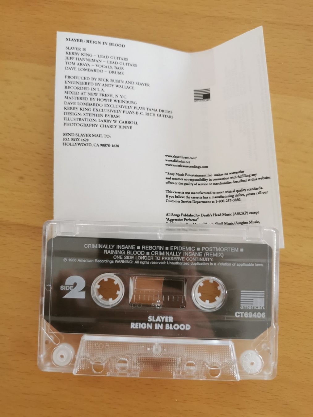 Musicassette: Slayer Reign in Blood Expanded Edition kassette – Usato da St.Gallen venduto da Tamal0204 2