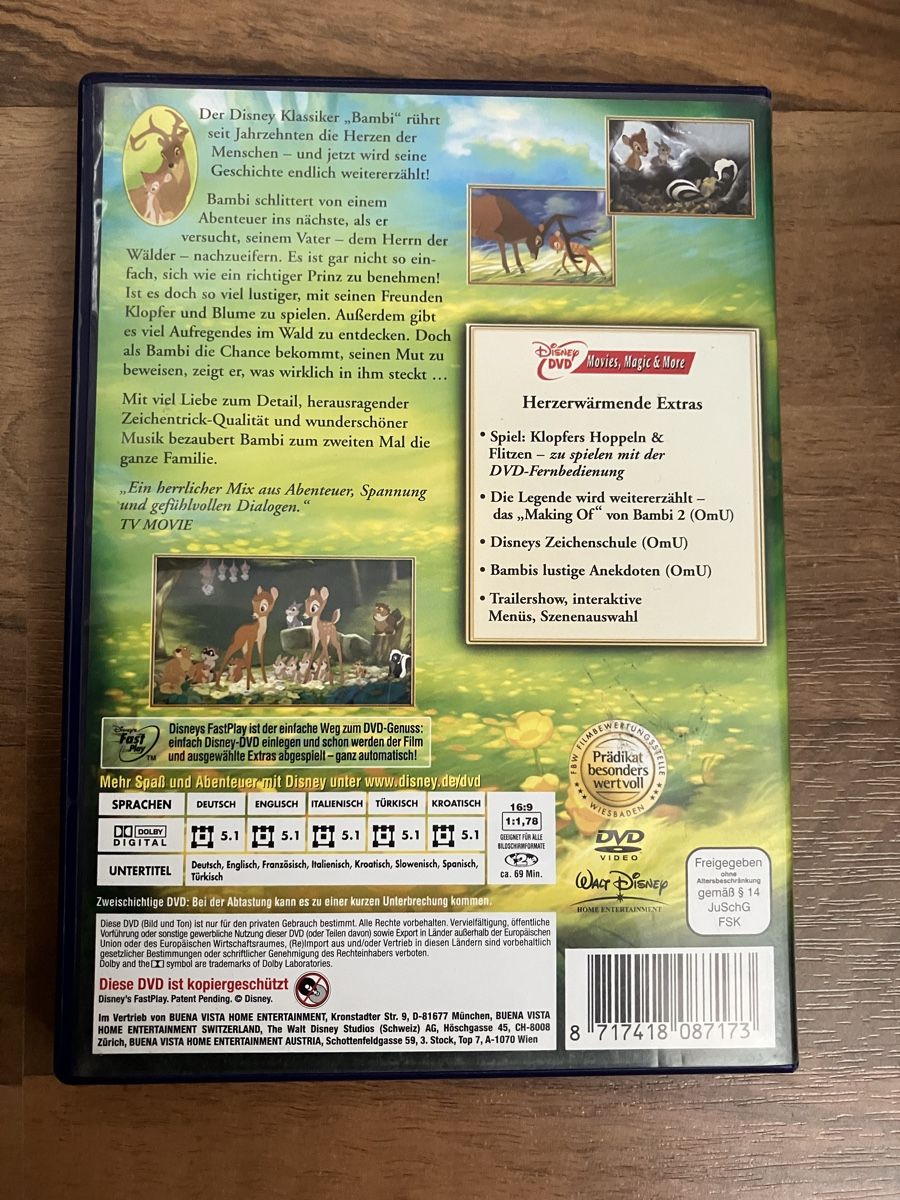 Tutti i DVDs: Bambi 2 – Nuovo (secondo la descrizione) da Bözberg venduto da Sape9192 1