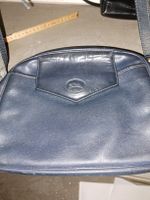 Longchamp Ledertasche, dunkelblau - Vintage 