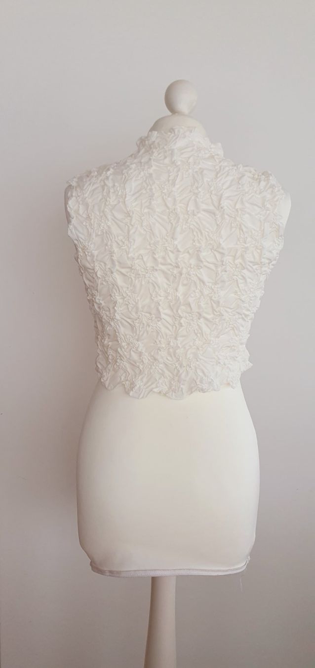 Zara Top: Top weiss, Baumwolle Gr XS/S – Usato da Stansstad venduto da InStyle8 5