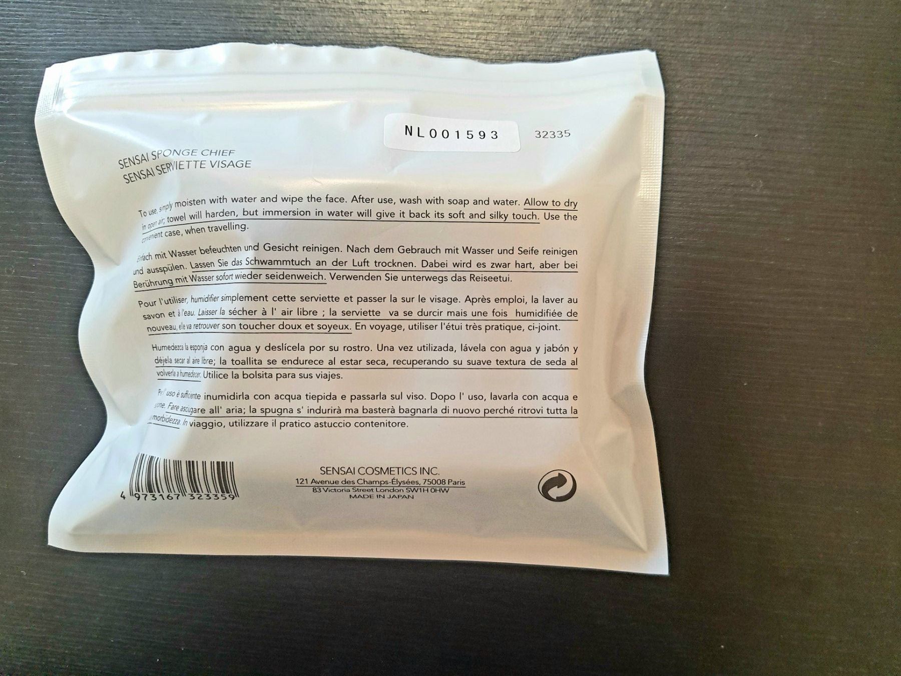 Sensai Cura del viso: Sensai Sponge Chief Pflegetuch – Nuovo (secondo la descrizione) da Zollikerberg venduto da Sell-Buy-it 1