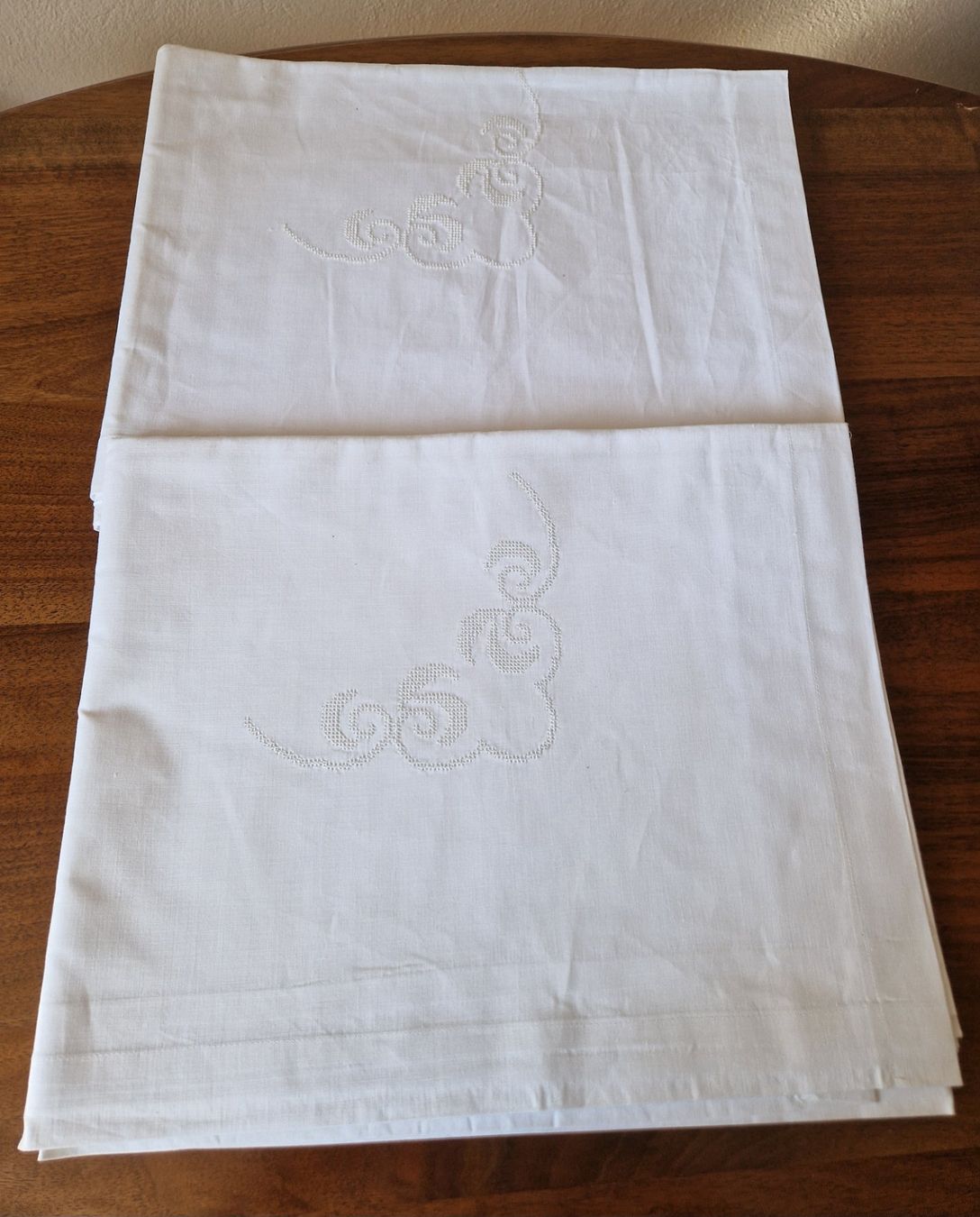 Biancheria da letto: Wunderschöne Vintage Bettwäsche-Garnitur, Baumwolle – Nuovo e nell'imballaggio originale da Bern venduto da Antikbatik 3