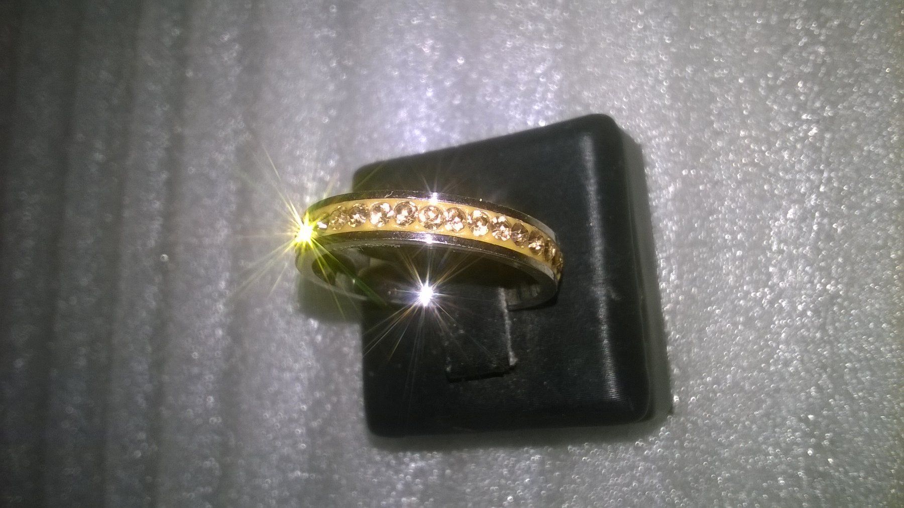 Anelli: ring edelsthal,,mit gelb kristall,,,glanzig – Nuovo (secondo la descrizione) da Basel venduto da bijoutrie_4