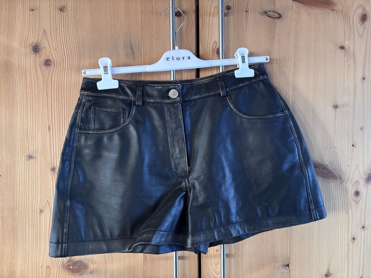 Hosen: Short 2ndday en cuir noir, taille 38 – Neu (gemäss Beschreibung) aus Bulle von nathydaenzer