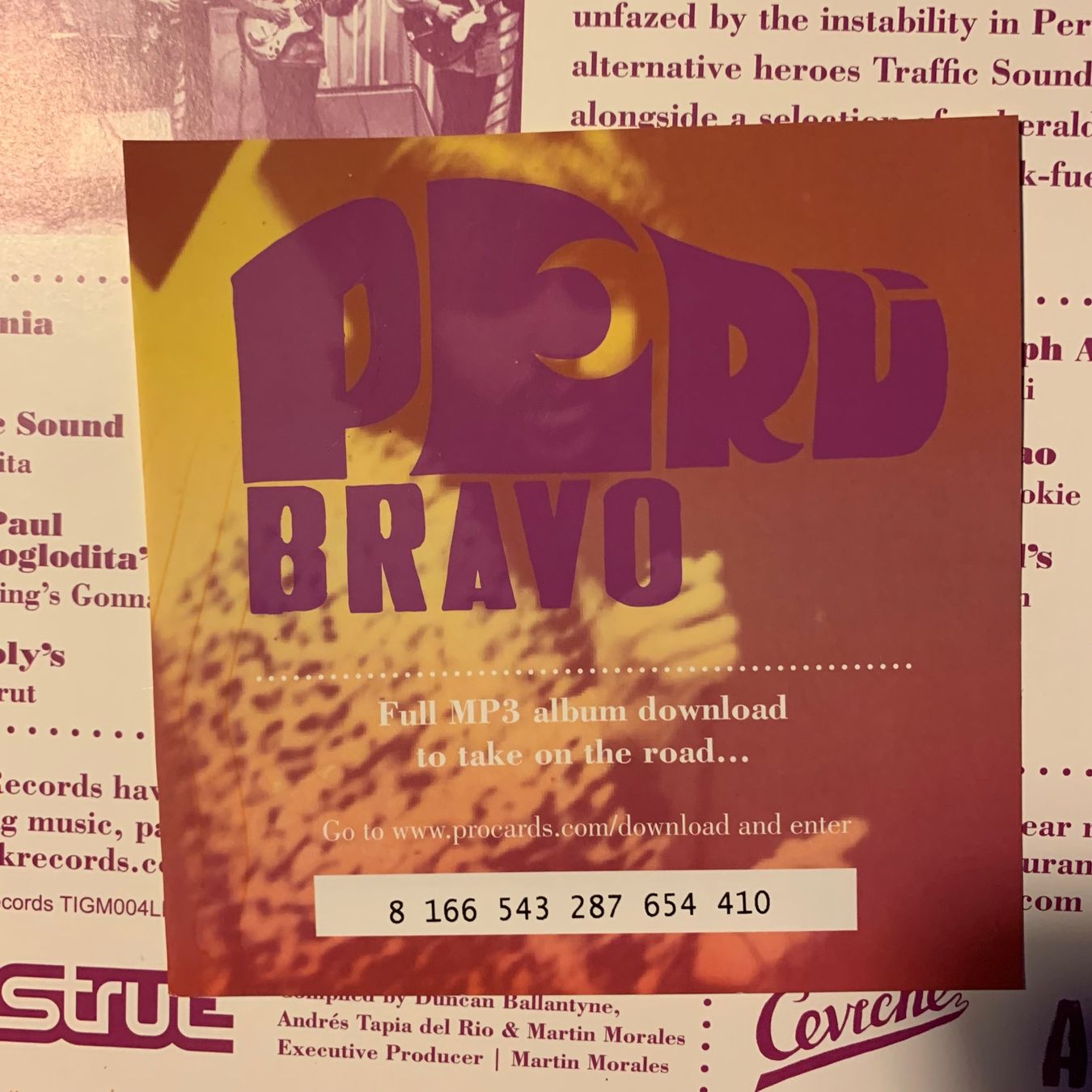 Schallplatten: Peru Bravo...COMPIL UK 2014....VG+/VG+ – Gebraucht aus Gals von Diskopatshop 3