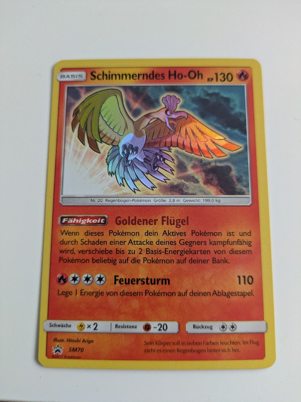 Pokémon Carte collezionabili: Schimmerndes Ho-Oh (SM70) – Nuovo (secondo la descrizione) da Hochdorf venduto da NoctisCaelum