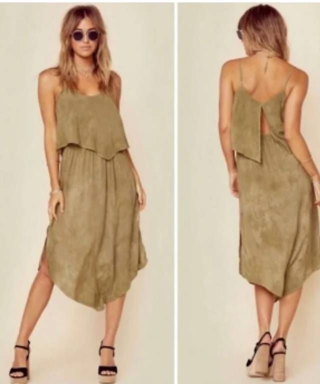 Kleider: Kleid Olivegrün – Gebraucht aus Rudolfstetten von krach
