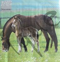 Serviette pair of horses (1425) 2Stk.