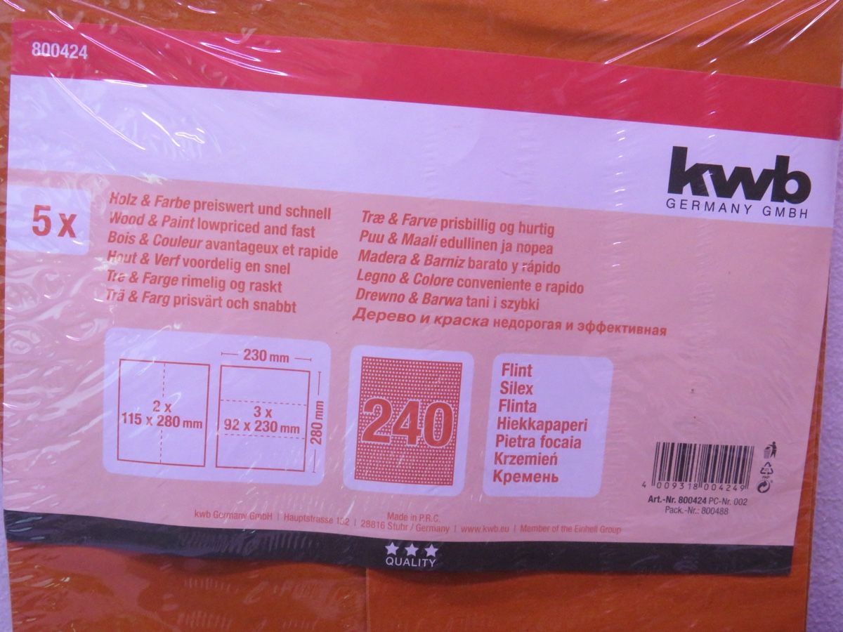 Tutti gli attrezzi: KWB Sandpaper Assortment Various Grit New 5 pack – Nuovo (secondo la descrizione) da Elsau venduto da MANWITHVAN 1