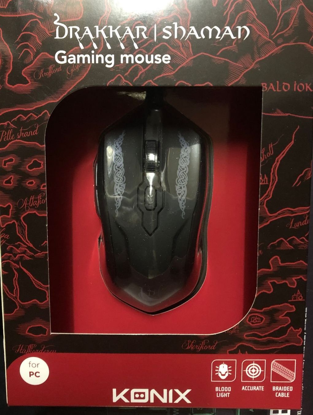 Mouse: Drakkar Shaman Gaming Mouse, Black, USB, Neu – Nuovo e nell'imballaggio originale da Richterswil venduto da compars
