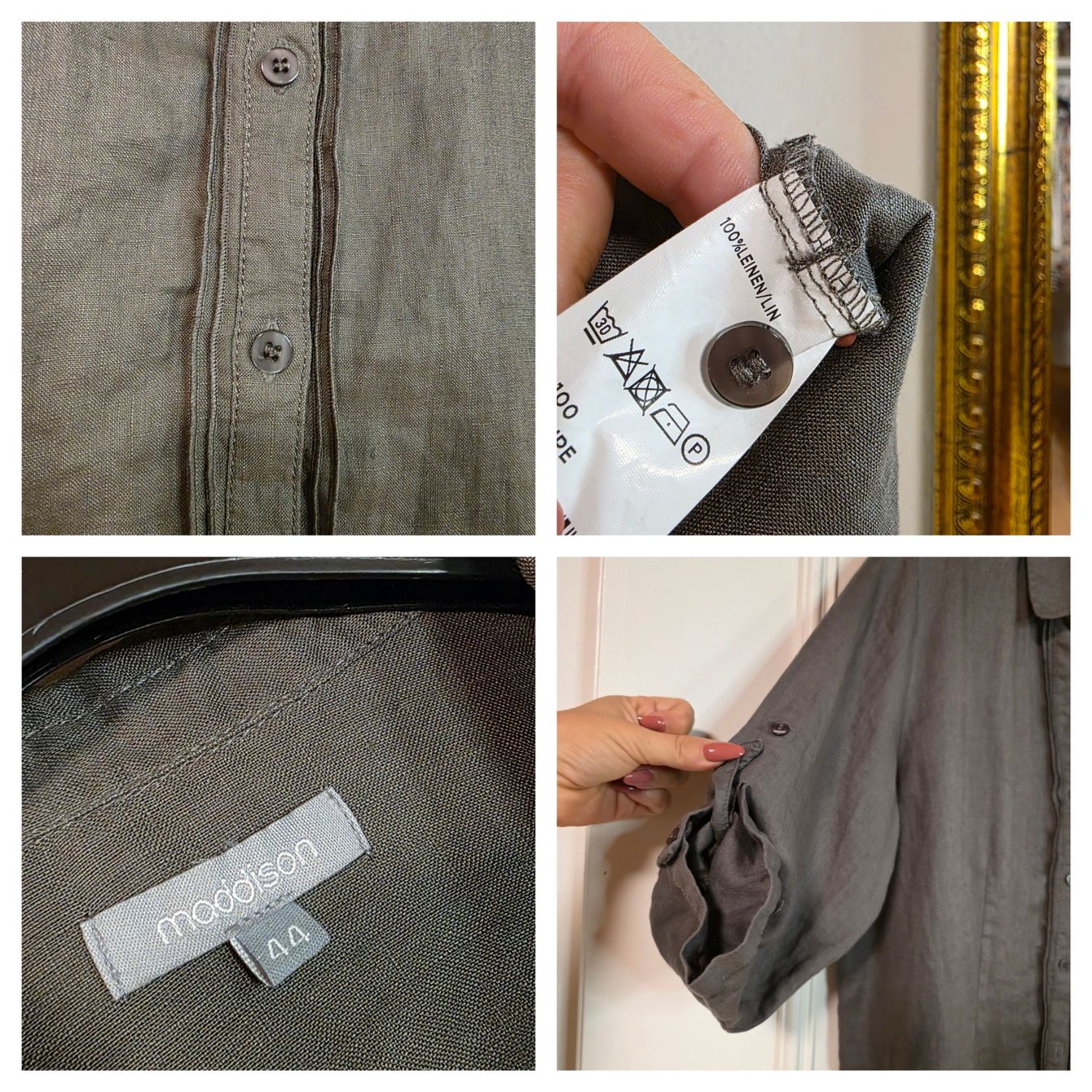 Maddison Blusen: Maddison Leinenhemd, Grau, Gr. M/L – Gebraucht aus Wald ZH von CapLux 8