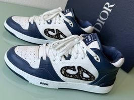 DIOR B57 Dribble Oblique Motiv Navy Mid Top Sneakers 42 NEUE