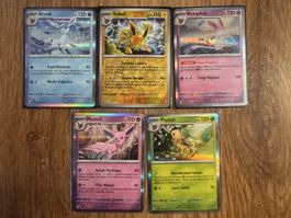 Lot de 5 cartes Pokémon évolutions Evoli en français