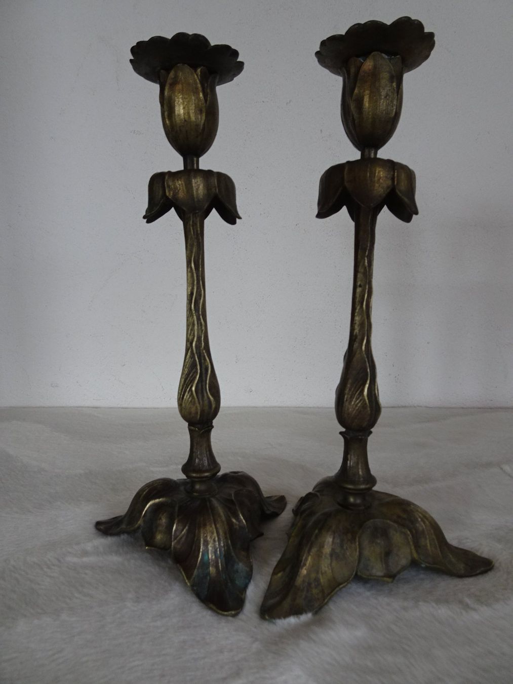 Portacandele: Jugendstil Messing Kerzenstöcke – Usato da Siebnen venduto da niki61 6