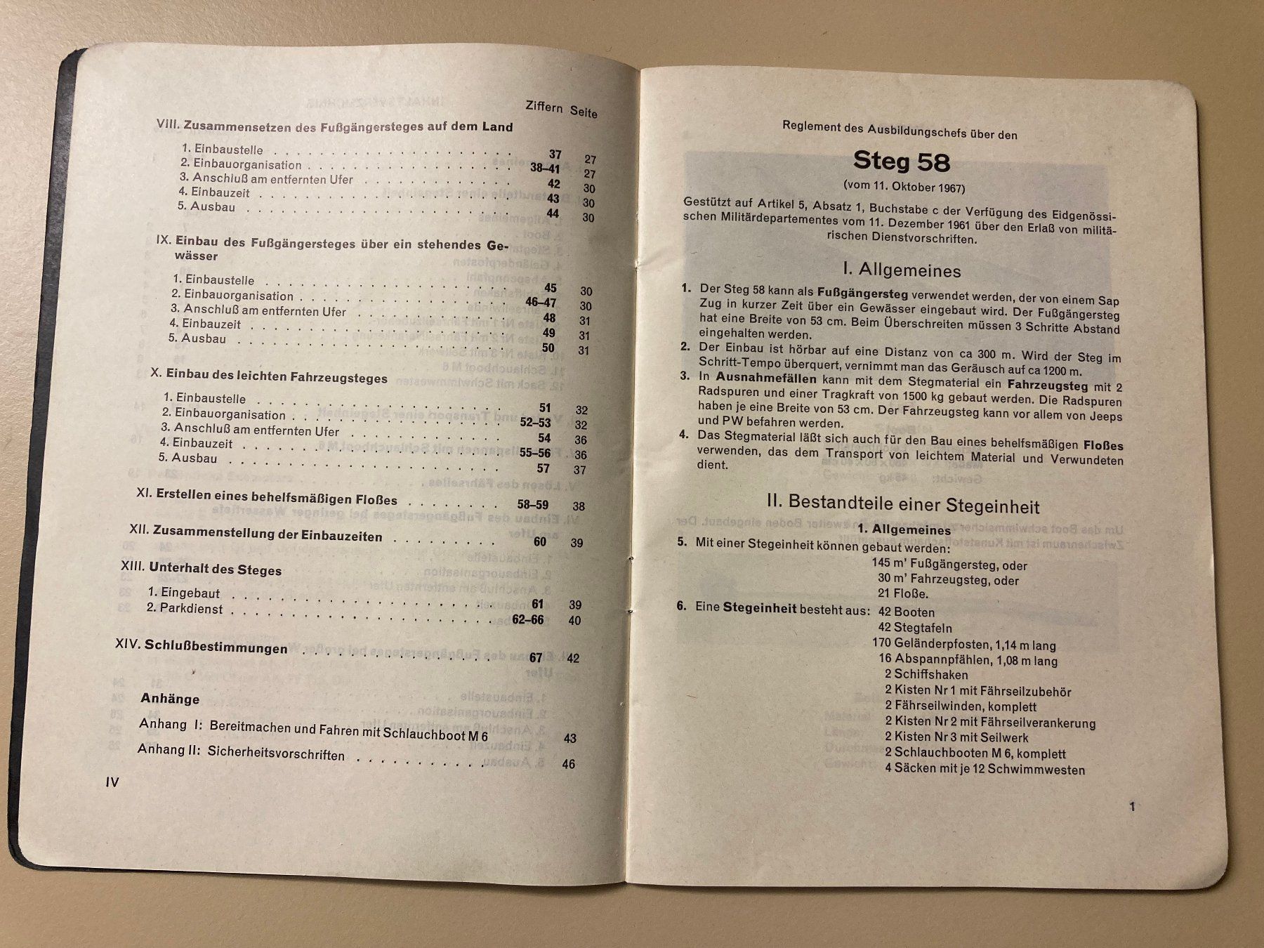 Bücher: Reglement: Der Steg 58 - Schweizer Armee – Gebraucht aus Brütten von Hst1 4