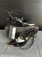Versace Jeans Couture Pumps Schwarz Nieten Grösse 38 neu
