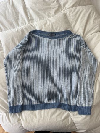 Pull Brandy Melville rayé bleu blanc taille unique
