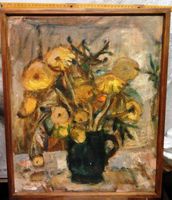 Edeltraud Abel (1924) Blumenvase Öl auf Leinwand