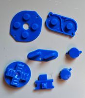 Game Boy leitfähige Kontakt Pads Knöpfe + Ersatztasten blau