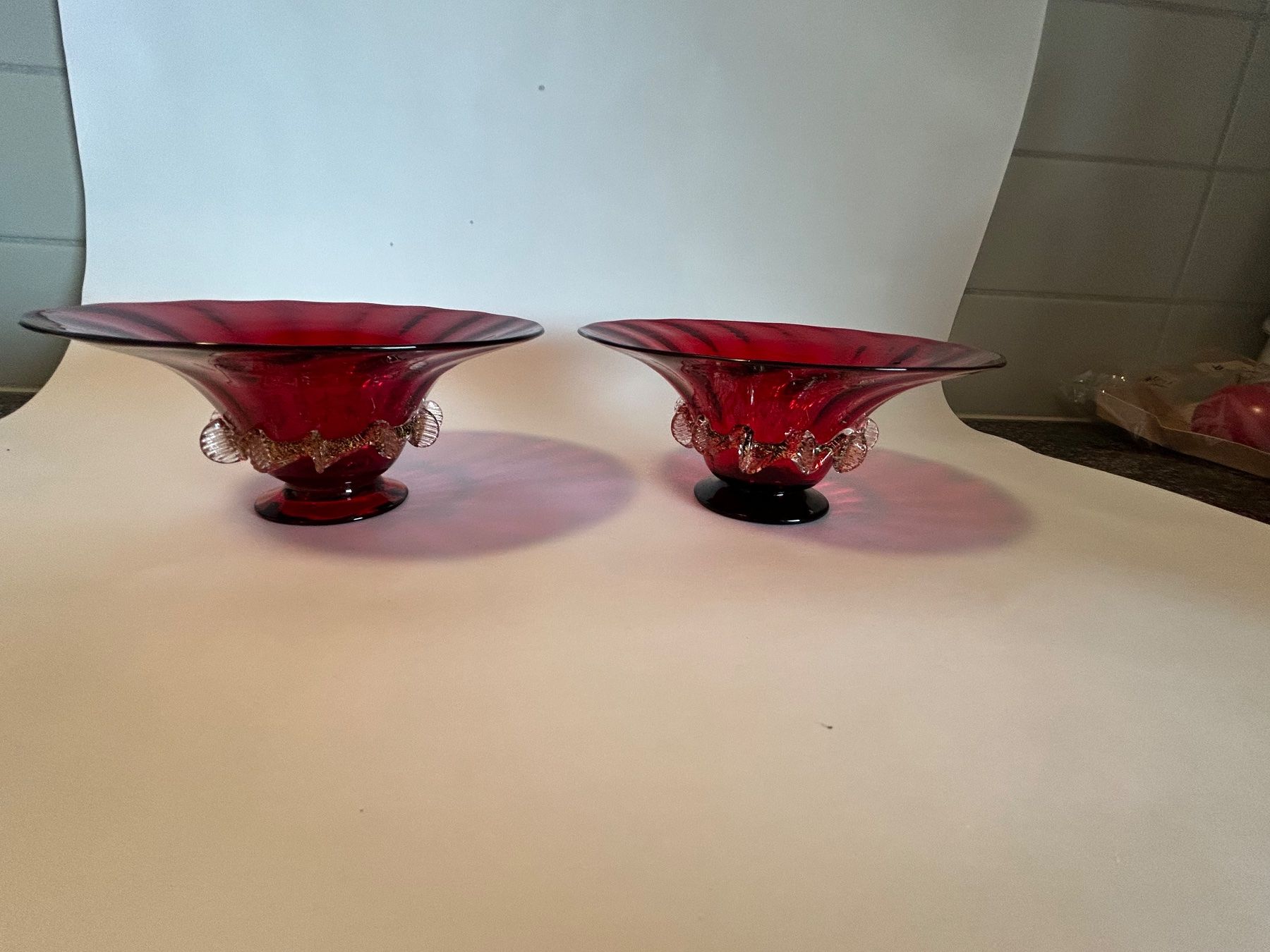 Murano Bicchieri: 2 kleine Murano Glas Schalen – Usato da rotkreuz venduto da baudisch 2
