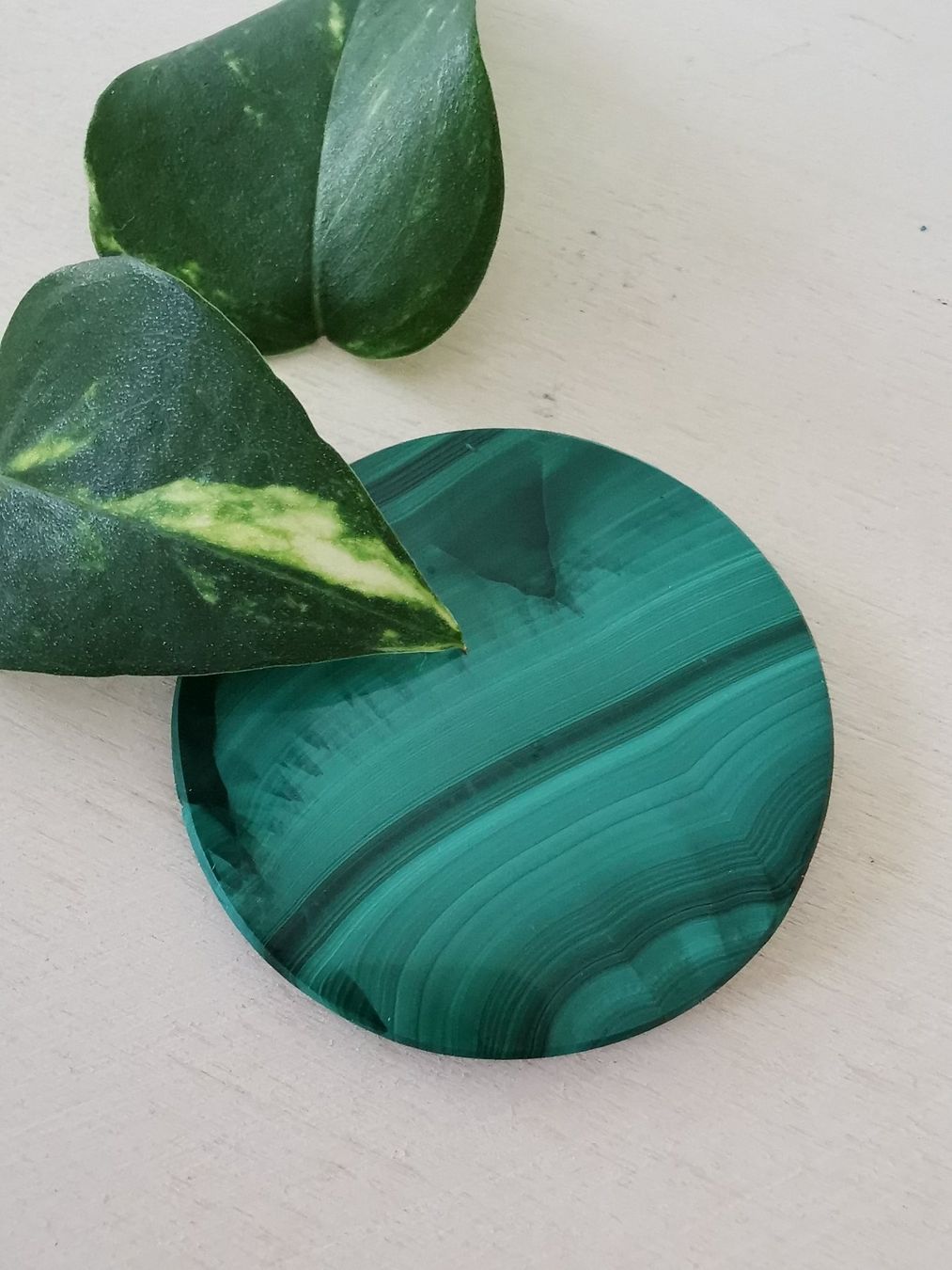 Minerali & Pietre curative: GROSSE Malachite Scheibe,  TOP-Qualität / Sondererkauf – Nuovo e nell'imballaggio originale da Dierikon venduto da Buntspecht-10 1