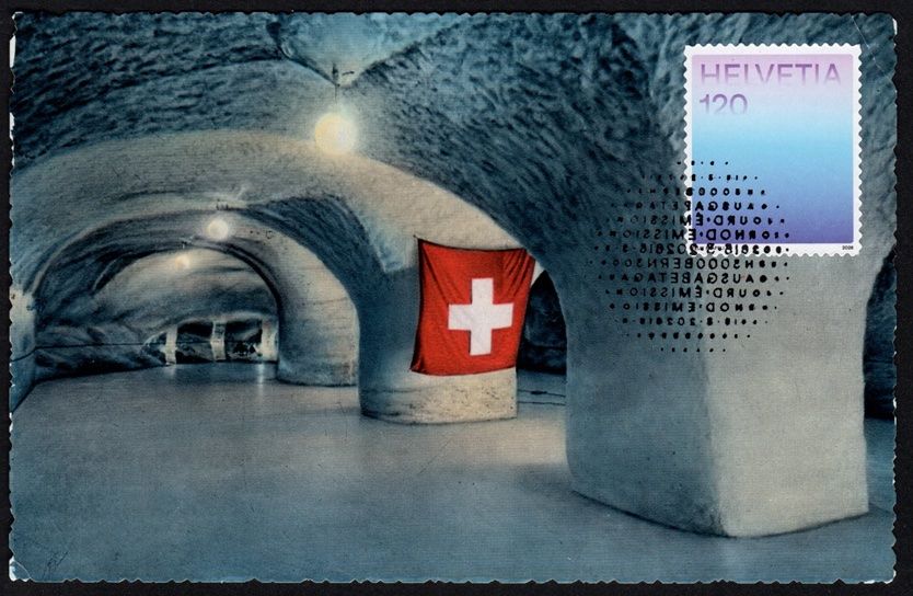 Tutti i francobolli: MK Farben der CH - Gletscherhöhlenblau, Eispalast Jungfrauj. – Nuovo (secondo la descrizione) da Dottikon venduto da haeusibuh5