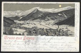 Davos grüne Nachtlithografie