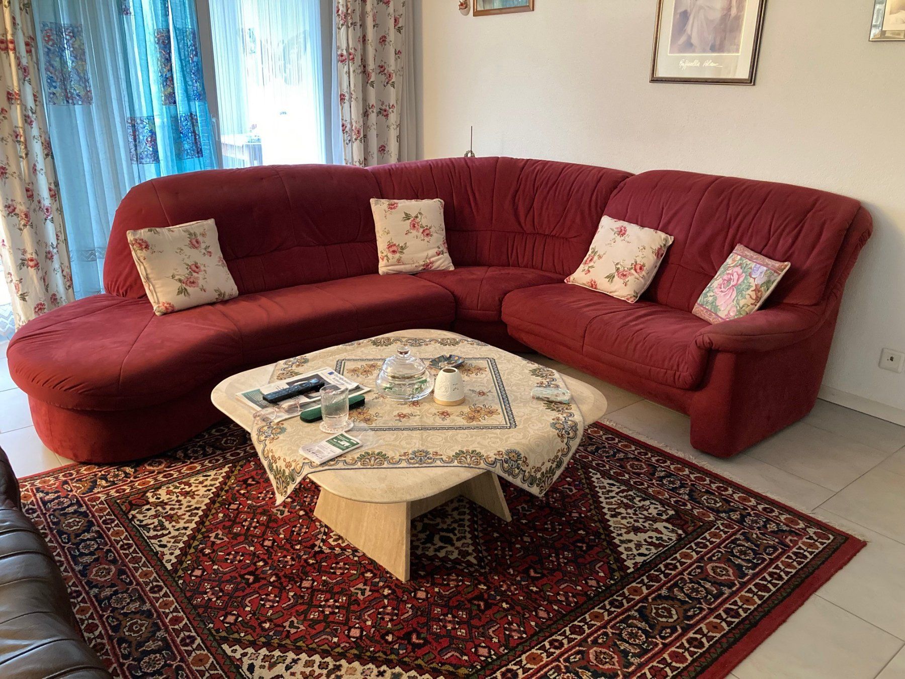 Divani: Alcantara Ecksofa bordeaux – Usato da Wettingen venduto da enpat