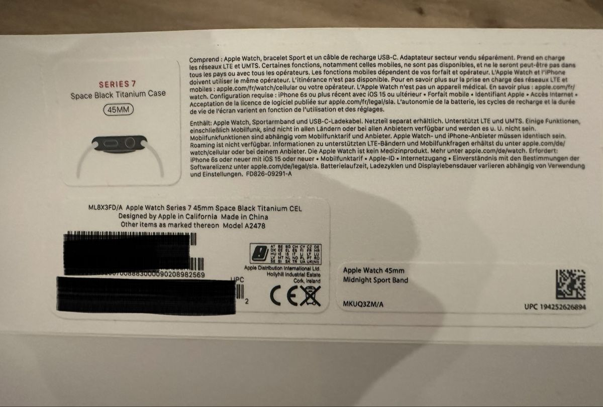 Apple Smartwatch: Apple Watch Series 7, 45mm, Titangehäuse, GPS+Cellular – Usato da Zetzwil venduto da severin_h 4
