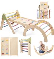 Montessori Klettergerüst Indoor Set, Holz Kletterspielzeug