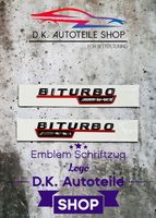 Mercedes AMG Biturbo 3D Aufkleber Emblem Logo Schwarz/Rot