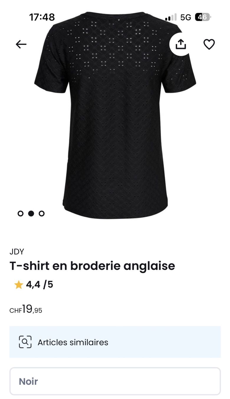 Top: Haut noir – Nuovo (secondo la descrizione) da Lausanne venduto da sou_w9bl 2