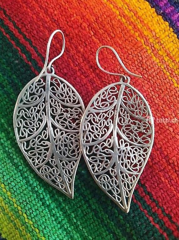 Boucles d'oreille: Orecchini a foglia in argento – D'occasion à Tesserete par La-Fleur-De-Cerisier 3