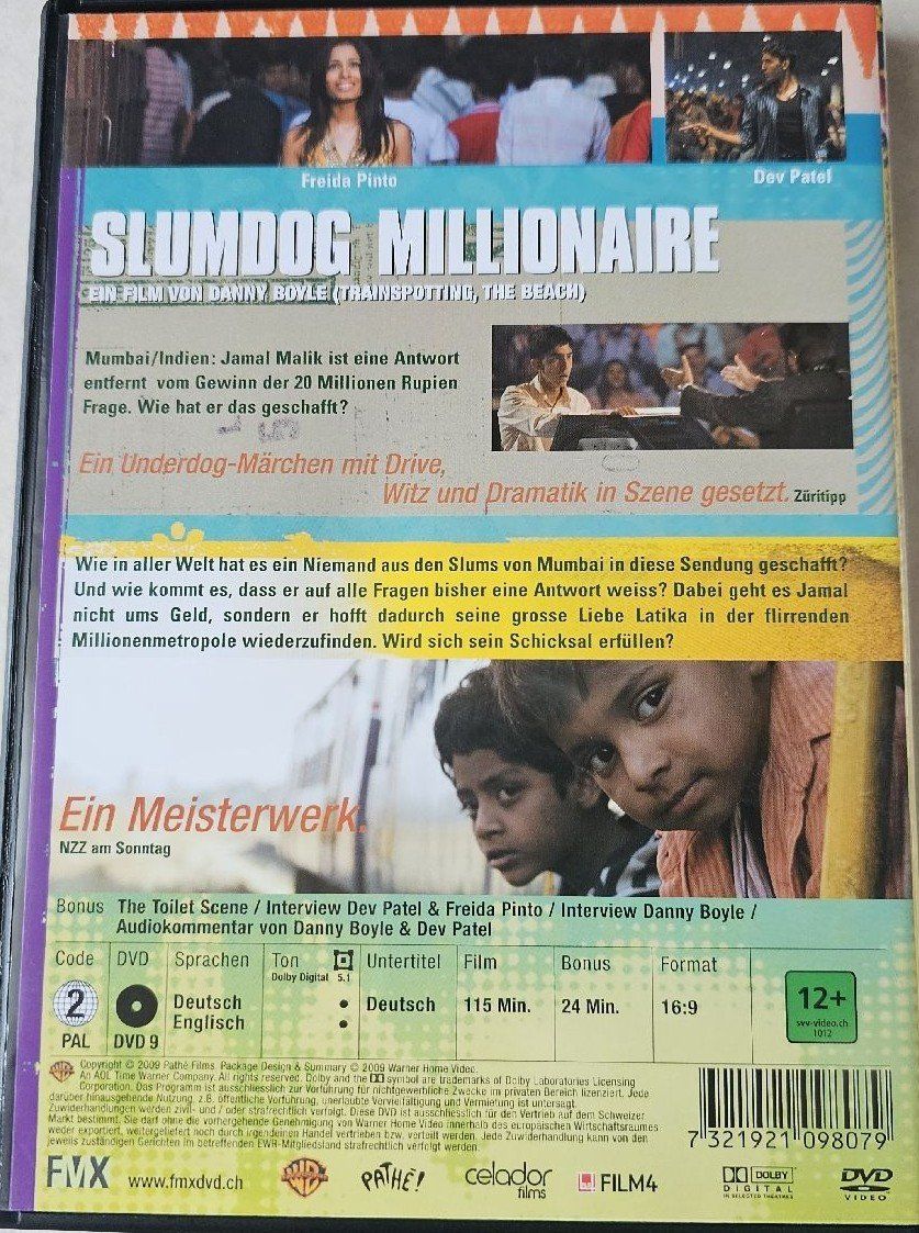 Tutti i DVDs: DVD  Slumdog Millionaire – Usato da Heimberg venduto da Rockenrol 1